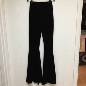 Velvet bell bottom high waisted pants